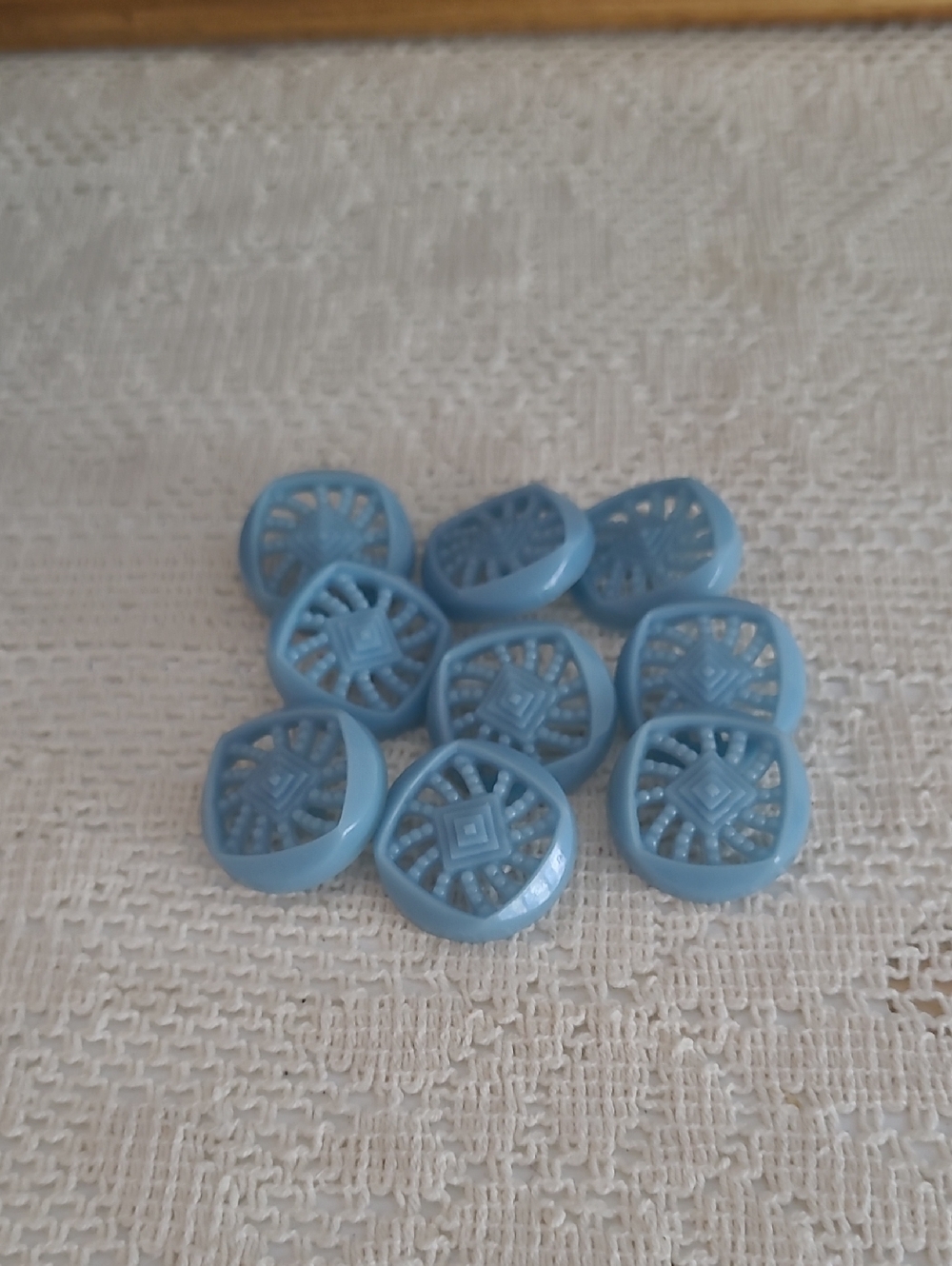 Light Blue Decorative Sewing Buttons - Set of 9